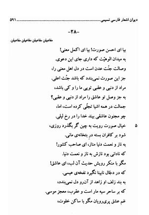 دیوان اشعار فارسی سید عماد الدین نسیمی به کوشش سید احسان شکر خدایی و نرگس سادات شکر خدایی - سید عماد الدین نسیمی - تصویر ۵۹۱