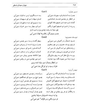 دیوان سیدای نسفی به تصحیح و تعلیق حسن رهبری - میر عابد سیدای نسفی - تصویر ۳۹۰