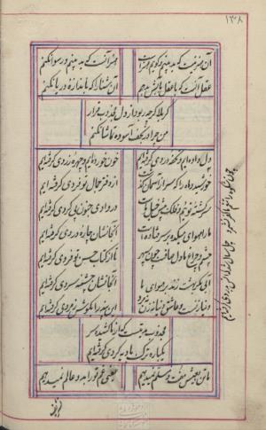 دیوان محمد بن محمدرضا مجذوب تبریزی کتابخانهٔ ملی ملک به شماره ثبت ۵۰۰۹ - تصویر ۱۴۲