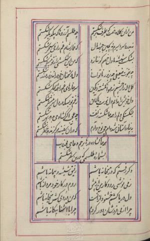 دیوان محمد بن محمدرضا مجذوب تبریزی کتابخانهٔ ملی ملک به شماره ثبت ۵۰۰۹ - تصویر ۱۴۵