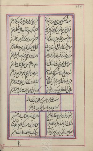 دیوان محمد بن محمدرضا مجذوب تبریزی کتابخانهٔ ملی ملک به شماره ثبت ۵۰۰۹ - تصویر ۱۴۸