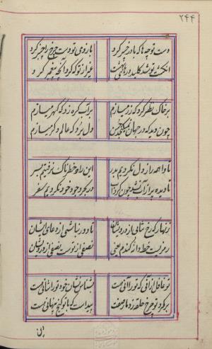 دیوان محمد بن محمدرضا مجذوب تبریزی کتابخانهٔ ملی ملک به شماره ثبت ۵۰۰۹ - تصویر ۲۴۸
