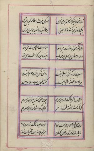 دیوان محمد بن محمدرضا مجذوب تبریزی کتابخانهٔ ملی ملک به شماره ثبت ۵۰۰۹ - تصویر ۲۵۵