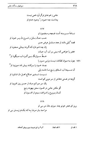 دیوان جامی ـ ج ۱ (فاتحة الشباب) - نور الدین عبدالرحمان جامی - تصویر ۷۱۸