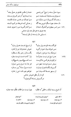 دیوان جامی ـ ج ۱ (فاتحة الشباب) - نور الدین عبدالرحمان جامی - تصویر ۷۳۸