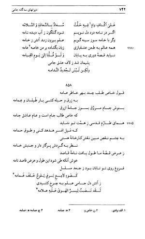 دیوان جامی ـ ج ۱ (فاتحة الشباب) - نور الدین عبدالرحمان جامی - تصویر ۷۴۲