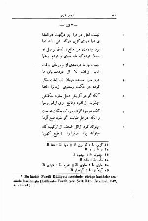 دیوان فارسی فضولی به کوشش حسیبه مازی اوغلی - محمد بن سلیمان فضولی - تصویر ۸۷